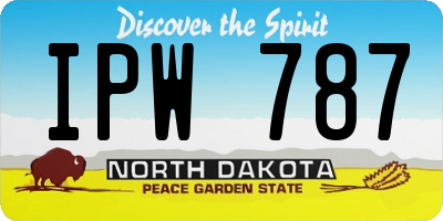 ND license plate IPW787
