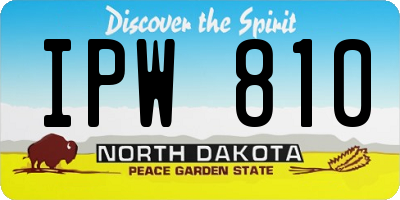 ND license plate IPW810