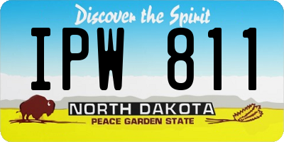 ND license plate IPW811
