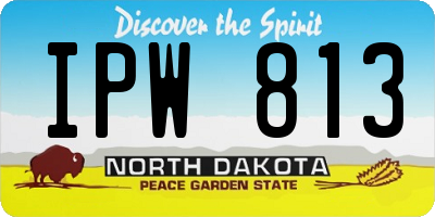 ND license plate IPW813