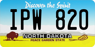 ND license plate IPW820