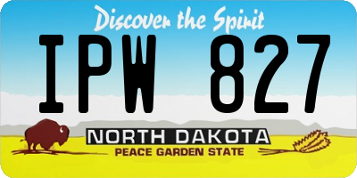ND license plate IPW827