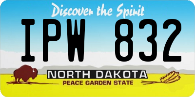 ND license plate IPW832