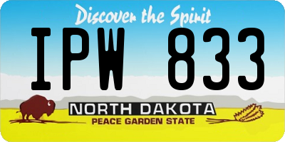 ND license plate IPW833