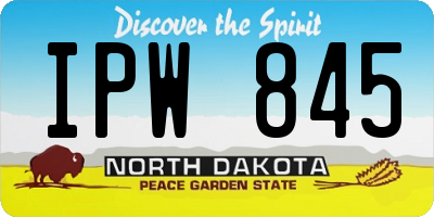 ND license plate IPW845