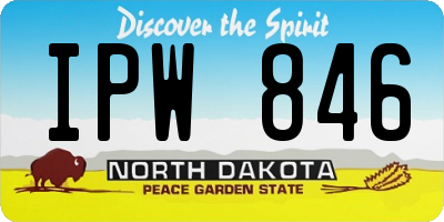ND license plate IPW846
