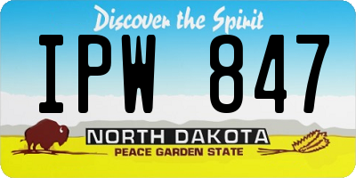 ND license plate IPW847