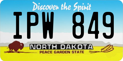 ND license plate IPW849