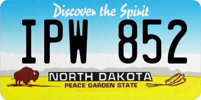 ND license plate IPW852