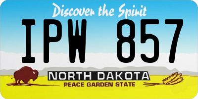 ND license plate IPW857