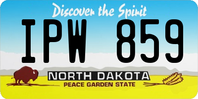 ND license plate IPW859