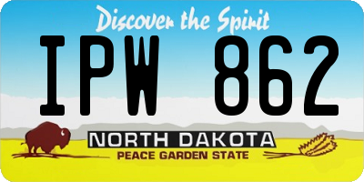 ND license plate IPW862
