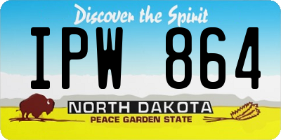ND license plate IPW864