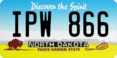 ND license plate IPW866