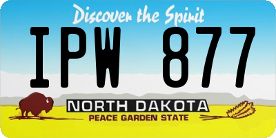 ND license plate IPW877