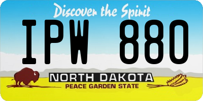 ND license plate IPW880