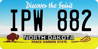 ND license plate IPW882