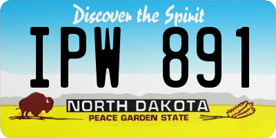 ND license plate IPW891