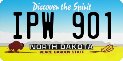 ND license plate IPW901