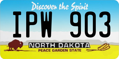 ND license plate IPW903