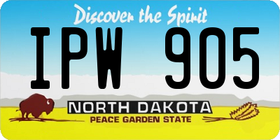 ND license plate IPW905
