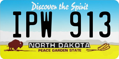 ND license plate IPW913