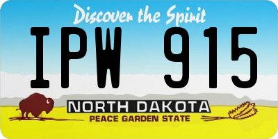 ND license plate IPW915