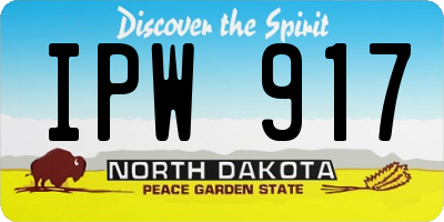 ND license plate IPW917