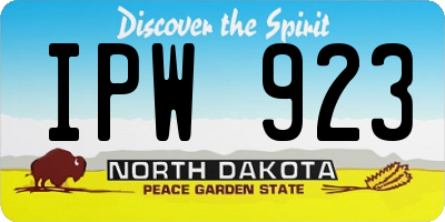 ND license plate IPW923