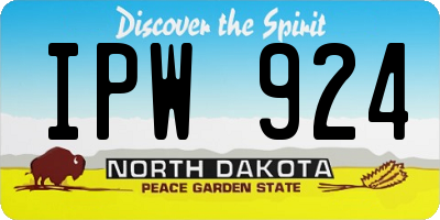 ND license plate IPW924