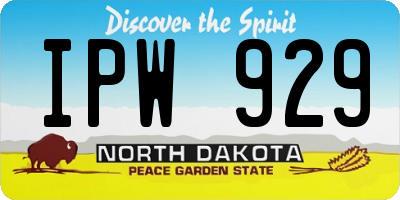 ND license plate IPW929