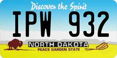 ND license plate IPW932