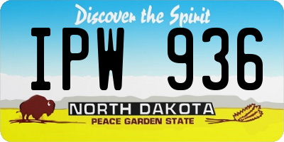 ND license plate IPW936