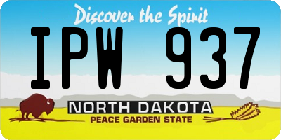 ND license plate IPW937