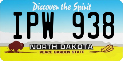 ND license plate IPW938