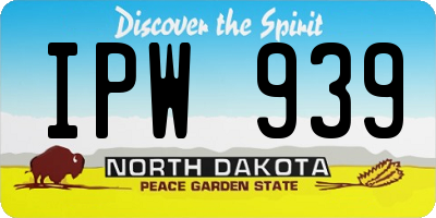 ND license plate IPW939