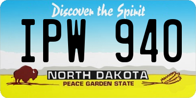 ND license plate IPW940
