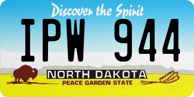 ND license plate IPW944