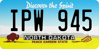 ND license plate IPW945