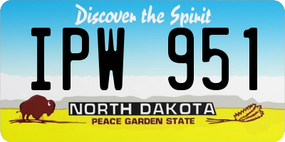 ND license plate IPW951