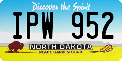 ND license plate IPW952