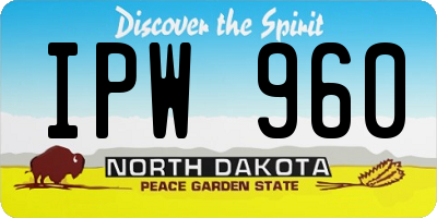 ND license plate IPW960