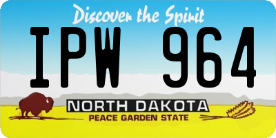 ND license plate IPW964