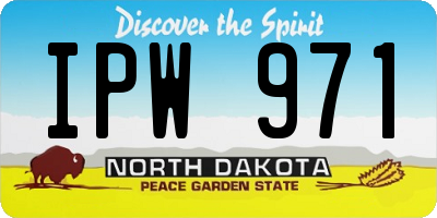 ND license plate IPW971