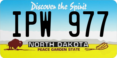 ND license plate IPW977