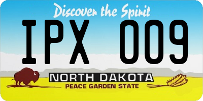 ND license plate IPX009