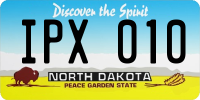 ND license plate IPX010