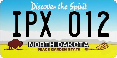 ND license plate IPX012