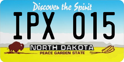 ND license plate IPX015