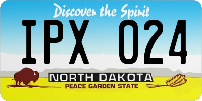 ND license plate IPX024